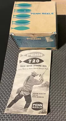 Vintage Penn 720 Spinning Reel Original Box Original Manual Extra Spool Tool • $30