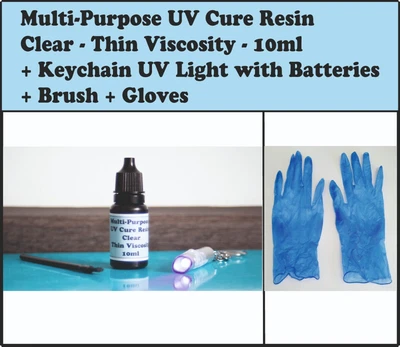 £6.55 • Buy 10ml Crystal Repair Uv Resin Glue For Metal + Glass + Gloves + Led Uv Torch