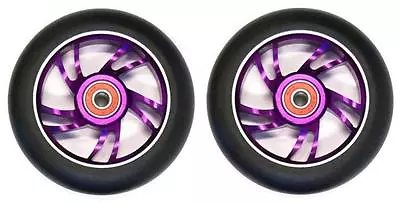 2x (Pair) BulletProof Scooter Wheels - Metal Alloy Core - 100mm - PURPLE • $35.59