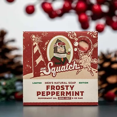 Dr. Squatch Frosty Peppermint Limited Edition Soap Nib Cold Process Natural Oil • £12.53
