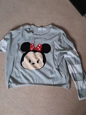 Minnie Mouse Jumper Grey Size Long Sleeved XL • £3.99
