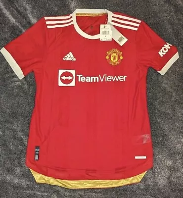 Adidas Mens Manchester United Home Soccer Football Jersey Authentic H31090 SizeL • $42