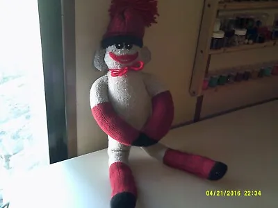 £0.81 • Buy Sock Monkey- Hand Made Stuffed Animal