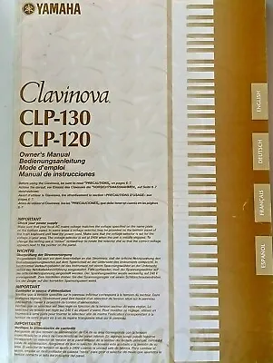 Yamaha CLP-130 CLP-120 Clavinova Digital Piano Keyboard Original Owner's Manual • $67.92