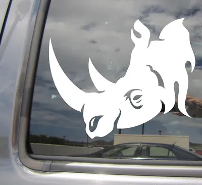 Tribal Rhinoceros Rhino Head #3 - Car Bumper Window Vinyl Decal Sticker 01454 • $4.99