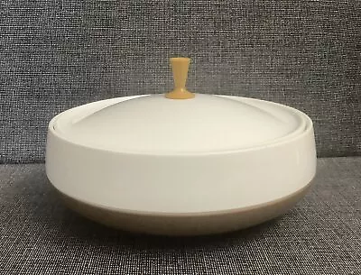 Plastic Vacron Servall Dinex Covered Bowl Serving MCM Brown Gold MCM Vintage • $24