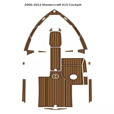 2006-2012 Mastercraft X15 Cockpit Pad Boat EVA Foam Faux Teak Deck Floor Mat • $675