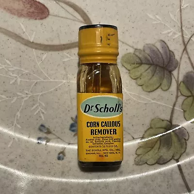 Vintage Dr. Scholl’s Corn Callous Remover Small Glass Bottle Vintage New • $5