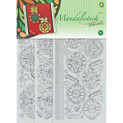 £2.39 • Buy JEJE Peel Off Mandala Stickers 3pcs - Christmas Baubles Silver 3.9231