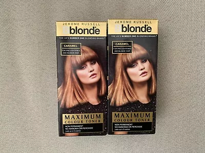 2 X Jerome Russell Bblonde Maximum Hair Colour Toner CARAMEL 75ml Non-Permanent • £11.50