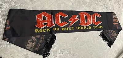 ACDC SCARF 2015 ‘Rock Or Bust World Tour’ Vintage Concert Merchandise • $80