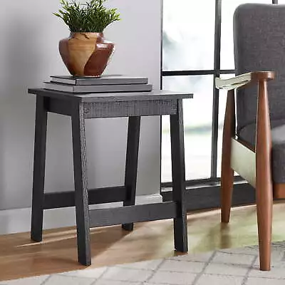 1pc Small Square Wood Side Table Black Finish • $17.89