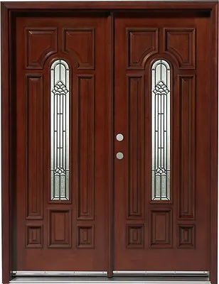 Memorial Day SALE!!!!!Solid Wood Mahogany Door Pre-hung &Finished DMH7525-5 GL02 • $2950