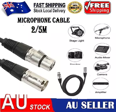 Microphone Cable Balanced Audio Mic Cord Patch Lead XLR Male To Female Extension • $16.49