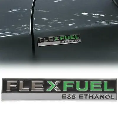 $4.74 • Buy 1x Metal Chorme Flex Fuel E85 Ethanol Car Side Fender Tail Emblem Badge Sticker