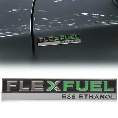 1x Metal Chorme Flex Fuel E85 Ethanol Car Side Fender Tail Emblem Badge Sticker • $4.74