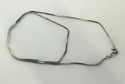 925 Sterling Silver 16  Thin Box Chain 2.3 Grams (NEC4892) • $26.10