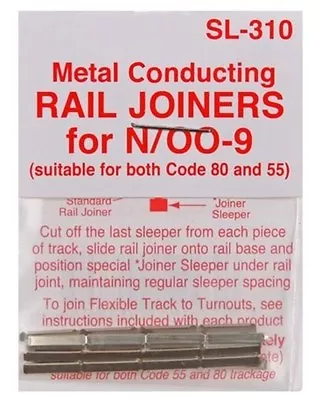 PECO N Gauge Code 80 & 55 Model Rail Track Joiners 1 X Pack 24 SL-310 + 1st Post • £3.30