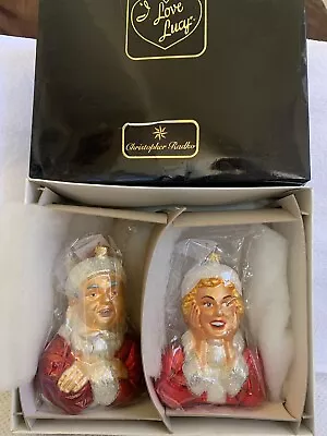 VTG And Rare Christopher Radko Lucy & Desi  I Love Lucy  Christmas Ornament Set • $100