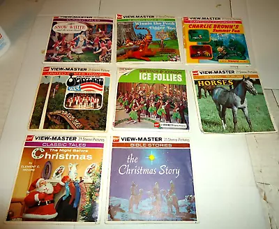 LOT Of 8 Vintage View Master Reels SETS! CHARLIE BROWN-ICE FOLLIES-PLEASE READ!! • $44.95