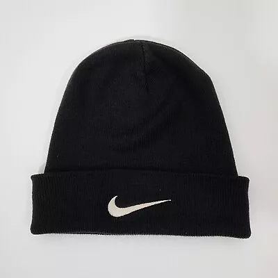 Nike Beanie Hat Black Swoosh Vintage - No Tag • $19.99