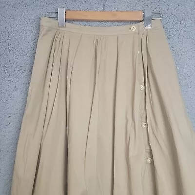 ALEX MILL  Skirt  Vintage Khaki Size M  A Line Buttons Pockets.  READ! • $29.99