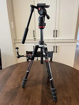 Manfrotto Befree Live Carbon Fiber Tripod Twist With Video Head • $52