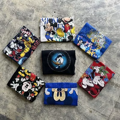 (7) Piece Vintage Disney Mickey Mouse T-Shirt Lot Reseller Collector Bundle VTG • $100