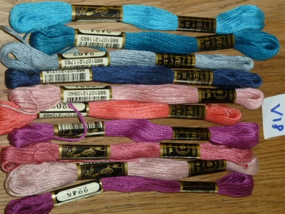 £5 • Buy 10 EMBROIDERY THREAD SKEINS ASSORTED COLOUR 100% COTTON FRIENDSHIP BRACELETS V18