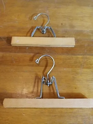 2-Vintage  Wooden Clamp Pants Hanger Clamp Style - Working • $5