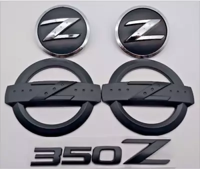 NEW SET Black 350Z  Front Badge Fender Side Emblem Rear Sticker Fairlady Z33 Z34 • $35.99