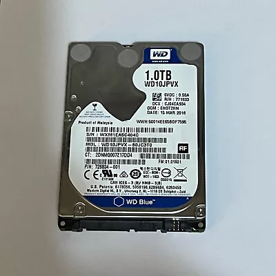 Western Digital WD10JPVX 1TB 1000GB 2.5  SATA 5400rpm HDD Laptop Hard Drive • £22.95