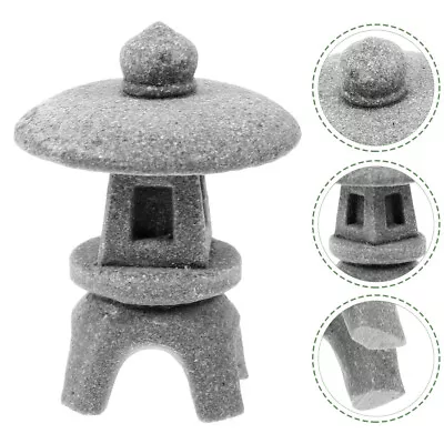  Simulated Stone Lantern Mini Pagoda Statue Japanese Zen Garden Decoration Small • £7.75