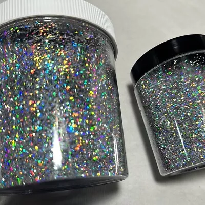 Silver Holographic Metal Flake .008”   Medium Premium CUSTOM PAINT Lowrider 4 Oz • $23.99