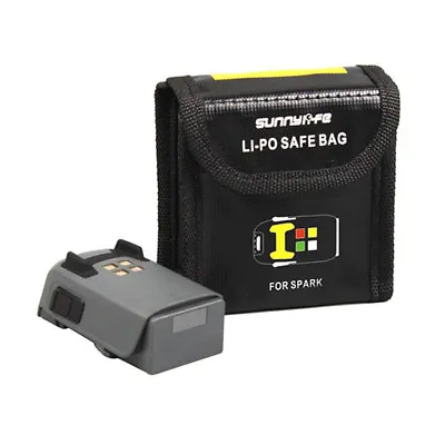 $16.76 • Buy Protective LiPo 2 Battery Storage Bag Explosion-Proof Case For DJI Spark Black