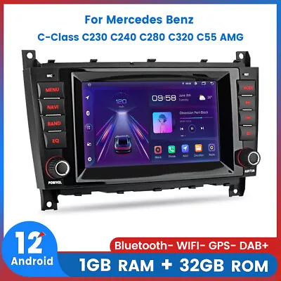 For Mercedes Benz CLK280 CLK500 C230 C240 C320 Car Stereo Radio Android GPS NAVI • $139.99