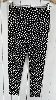 J.Crew NWT Black W/white Spots Active Wear Leggings Size Small • $10.80