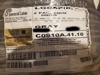 Carol C0910A 24/2P Individ Shielded Pairs Lo-Cap/LOCAP Computer Cable Gray/50ft • $59.99
