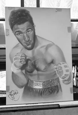 Rocky Marciano Boxing Art Print Pencil Drawing Vintage Portrait Poster A3 Legend • £20