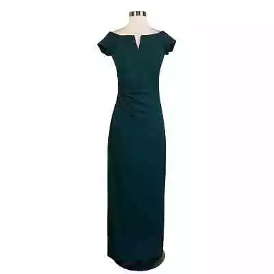 Xscape Women's Formal Dress Size 6 Green Off The Shoulder Long Evening Gown • £67.45