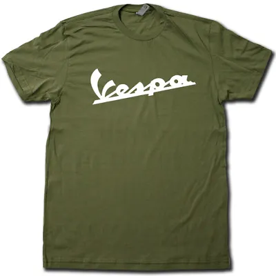 VINTAGE Old School “VESPA” Logo T-shirt ALL COLORS Super-Soft Cotton Graphic Tee • $17.99