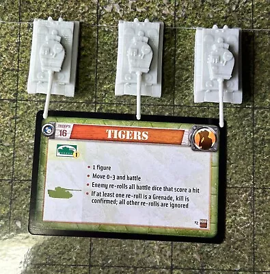 Memoir 44 Unpainted (3) Tiger Tanks From Tigers In The Snow Expansion • £24