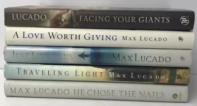 Max Lucado (Lot Of 5) Facing Your Giants; Love Worth Giving; Just Like Jesus +2 • $11