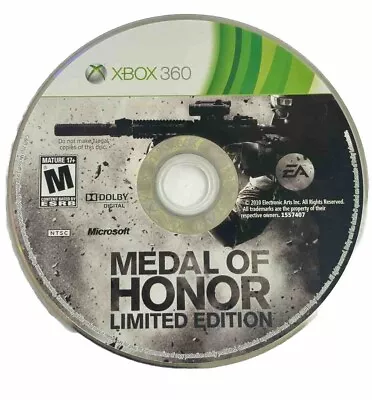 Medal Of Honor Limited Edition - Microsoft Xbox 360 Disc Only - Tested • $7.95