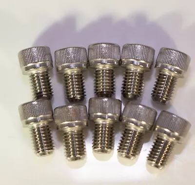 1/4-28 X 1/4  Stainless Steel Socket Allen Head Knurled Bolts 10pcs • $8.99