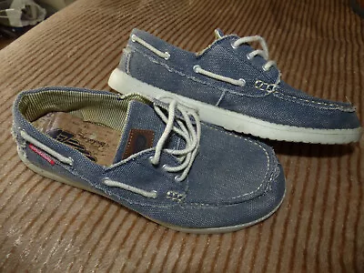 Mens Denim Blue Deck Shoes By Brakeburn In Size 12 • £13.50