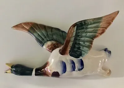 £24.46 • Buy Vintage Wall Pocket Planter Flying Duck Mallard Ceramic Porcelain Figurine Japan