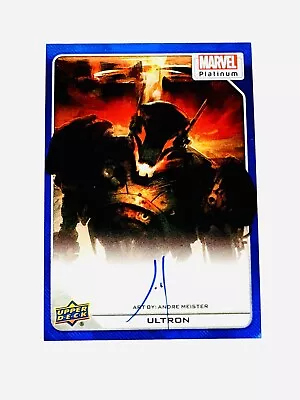 2023 Upper Deck Marvel Platinum #56 Ultron Artist Blue Rainbow Auto 08/25 • $134.96