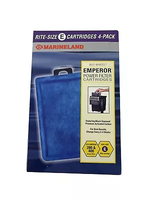 Marineland Emperor  Rite-Size E Cartridges 4-Pack Bio-Wheel 280 And 400 Filters • $12.99