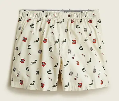 J Crew Fishing Ornament Boxer Shorts- Size Medium  NWT • $16.99